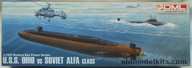 DML 1/700 USS Ohio / Soviet Alfa / Tu-95 Bear D / (2) Ka-25B Hormones, SA-0 plastic model kit